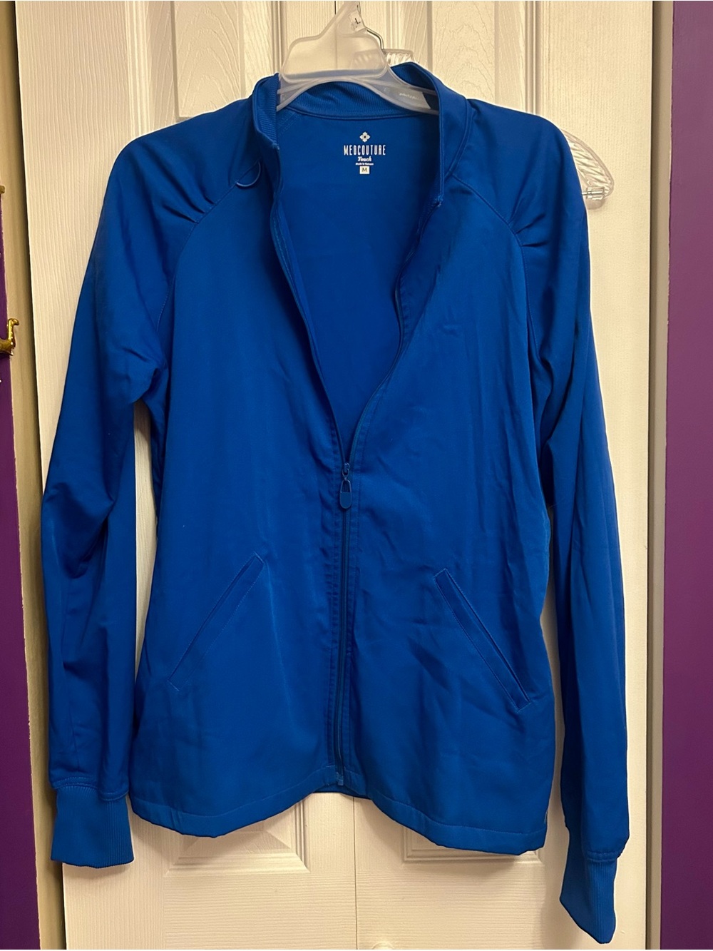Med Couture Royal Blue Scrub Jacket (M)